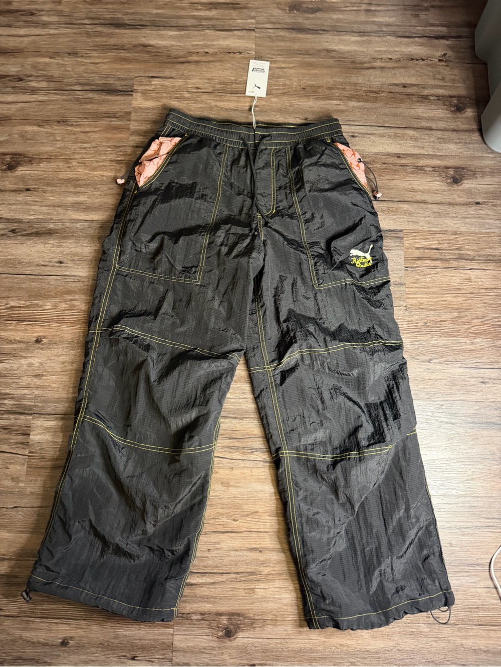 PUMA x KidSuper Studios Ripstop Track Pants Black NWT $150 Men's Size M